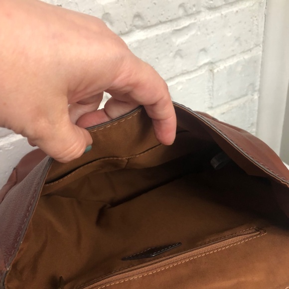 Fossil brown leather backpack - Picture 5 of 5